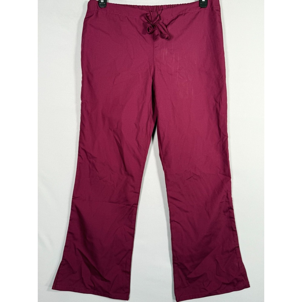 NEW Women's Cherokee Workwear Scrub Pants Modern Flare‎ Leg Burgundy SP 33x29